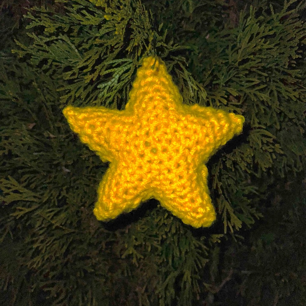Hand Crocheted 5 Inch Christmas Star Ornament Made With Love! - Picture 5 of 11